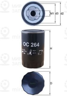 Фильтр масляный MAHLE OC264