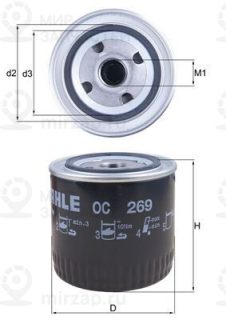 Фильтр масляный MAHLE OC269