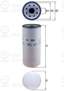 Фильтр масляный MAHLE OC282