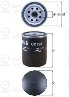 Фильтр масляный MAHLE OC298