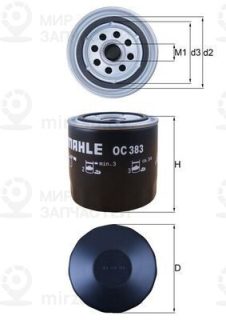 Фильтр масляный MAHLE OC383