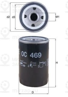 Фильтр масляный MAHLE OC469