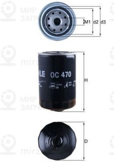 Фильтр масляный MAHLE OC470