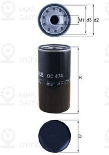 Фильтр масляный MAHLE OC474