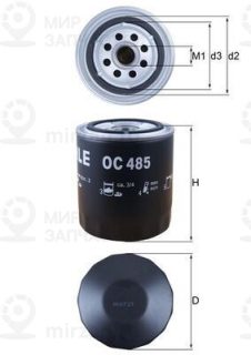 Фильтр масляный MAHLE OC485