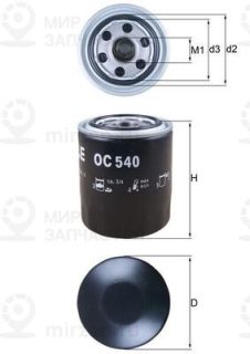 Фильтр масляный MAHLE OC540