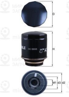 Фильтр масляный MAHLE OC5933