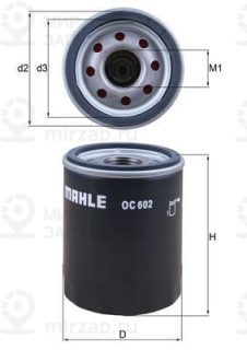 Фильтр масляный MAHLE OC602