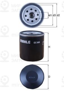 Фильтр масляный MAHLE OC988