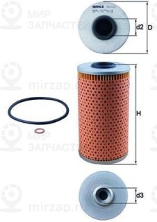 Фильтр масляный MAHLE OX103D