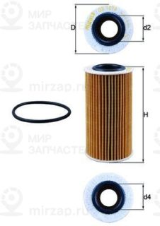 Фильтр масляный MAHLE OX1076D