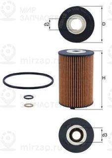 Фильтр масляный MAHLE OX1158D