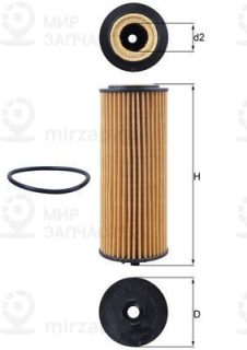 Фильтр масляный MAHLE OX1162D