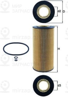 Фильтр масляный MAHLE OX1231D