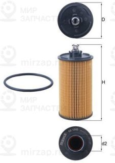 Фильтр масляный MAHLE OX1245D