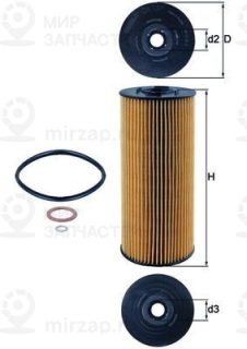 Фильтр масляный MAHLE OX137D
