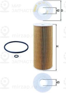 Фильтр масляный MAHLE OX143D
