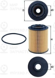 Фильтр масляный MAHLE OX160D