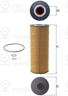 Фильтр масляный MAHLE OX168D