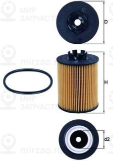 Фильтр масляный MAHLE OX1732D