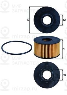 Фильтр масляный MAHLE OX191D