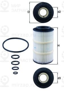 Фильтр масляный MAHLE OX3457D