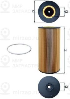 Фильтр масляный MAHLE OX348D