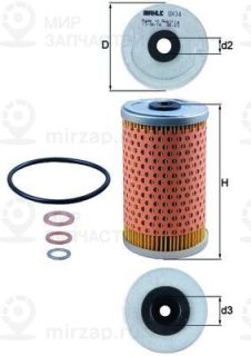 Фильтр масляный MAHLE OX34D