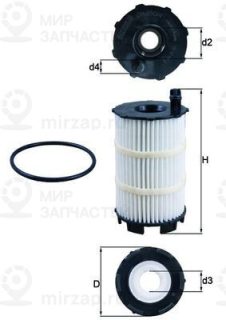 Фильтр масляный MAHLE OX3504D