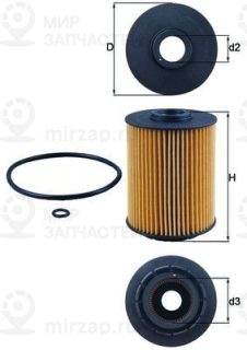 Фильтр масляный MAHLE OX356D