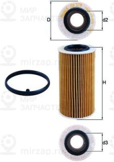 Фильтр масляный MAHLE OX379D