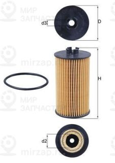 Фильтр масляный MAHLE OX401D