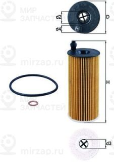 Фильтр масляный MAHLE OX404D