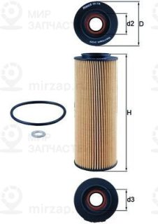 Фильтр масляный MAHLE OX775D