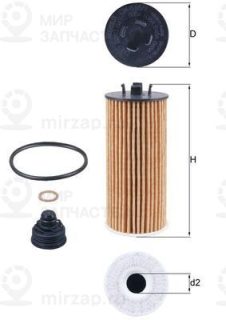 Фильтр масляный MAHLE OX8151D