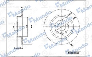 Тормозной диск MANDO MBC030044