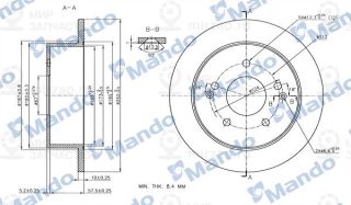 Тормозной диск MANDO MBC030072