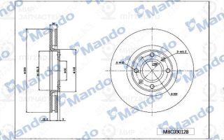 Тормозной диск MANDO MBC030128