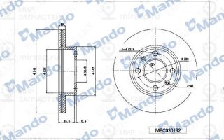 Тормозной диск MANDO MBC030132