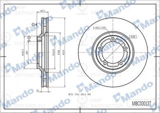 Тормозной диск MANDO MBC030137