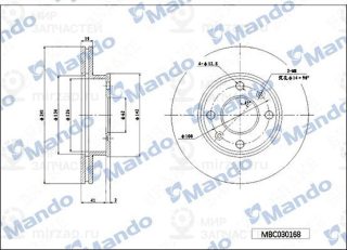 Тормозной диск MANDO MBC030168