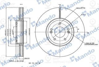 Тормозной диск MANDO MBC030187
