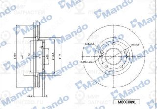 Тормозной диск MANDO MBC030191