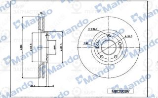 Тормозной диск MANDO MBC030197