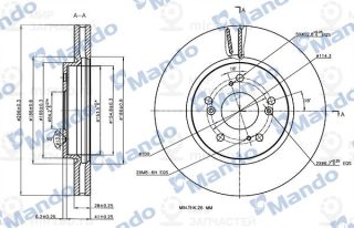 Тормозной диск MANDO MBC035056