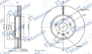 Тормозной диск MANDO MBC035196