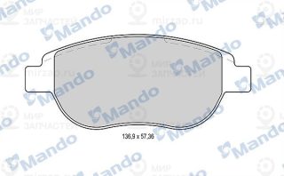Комплект тормозных колодок (дисковый тормоз) MANDO MBF015159