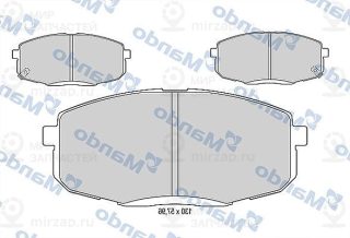 Комплект тормозных колодок (дисковый тормоз) MANDO MBF015183