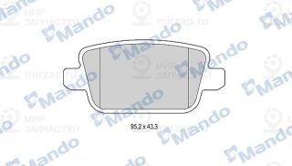 Комплект тормозных колодок (дисковый тормоз) MANDO MBF015232