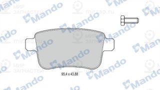 Комплект тормозных колодок (дисковый тормоз) MANDO MBF015241